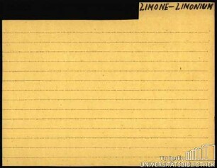 LIMONE; LIMONIA; LIMONIUM