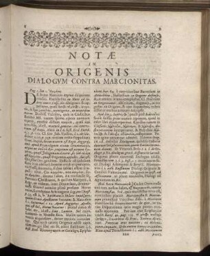 Notae In Origenis Dialogum Contra Marcionitas