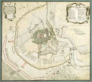 WHK 19 Krieg des Deutschen Reichs mit Frankreich: Plan der Belagerung von Philippsburg, 18. Juli 1734
