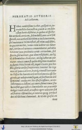 Peroratio Authoris Ad Lectorem.