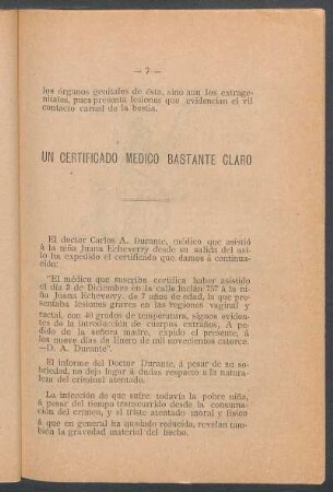 Un certificado médico bastante claro