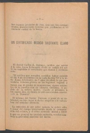 Un certificado médico bastante claro