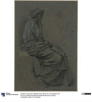 Sitzende Frau