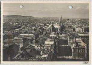 Wien, Blick vom Rathausturm, Votivkirche
