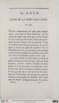 St. Roch guéri de la peste par l'Ange (No. 515)