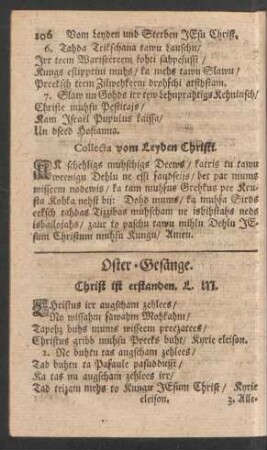 Oster-Gesänge.