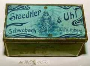 Blechdose für Kammnadeln "Staedtler und Uhl Schwabach b./Nürnberg."