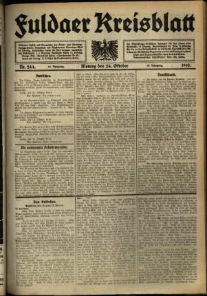 Ausgabe vom Montag, den 24. Oktober 1910.