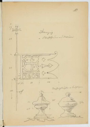Marienkirche, Danzig: Details Sanktuarium (aus: Skizzen- und Fotoalbum 20)