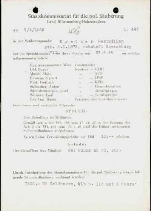 Kretzer, Maximilian