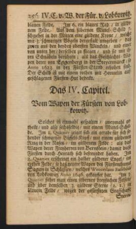 Das IV. Capitel. Vom Wapen der Fürsten von Lobkowitz