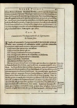 Cap. X. Conuenientia Theologiae naturalis & supernaturalis ratione finis.