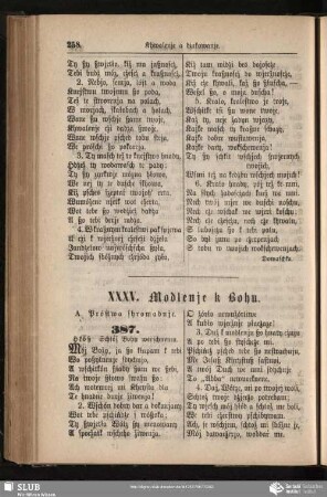 XXXV. Modlenje k Bohu