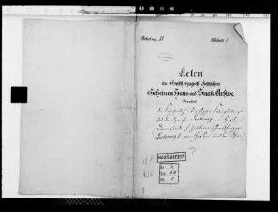 Kaiserlich Russische Kriegsdienste des Landgrafen Ludwig X. (Patente, Rapporte, Zeichnungen etc.)