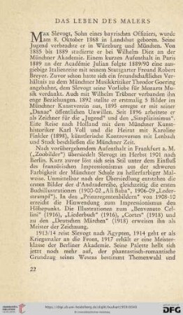 Das Leben des Malers