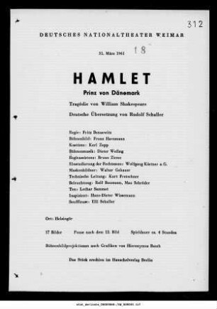 Hamlet Prinz von Dänemark