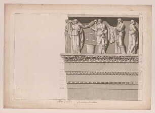 Fries und Architrav, Nerva-Forum, Rom (Moreau, Fragmens, 1820, Taf. 17)