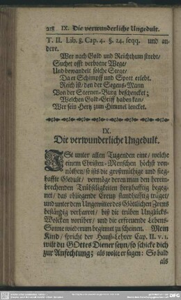 IX. Die verwunderliche Ungedult