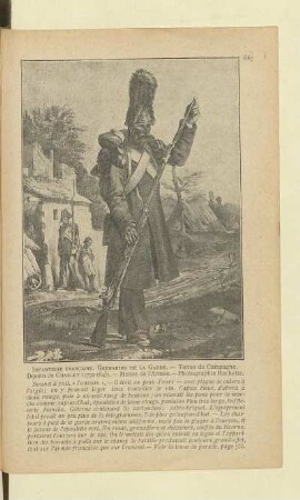 Infanterie française. Grenadier de la Garde. - Tenue de Campagne. Dessin de Charlet (1792 - 1845). - Musée de l'Armée. - Photographie Hachette