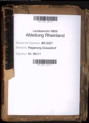 Pensionierung des Aufsichtspersonals beim Arresthaus zu Elberfeld Band 1