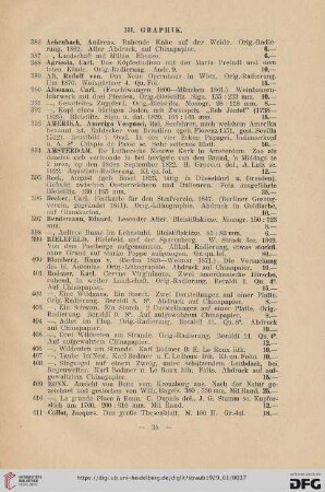III. Graphik (Nr. 386 - 614)