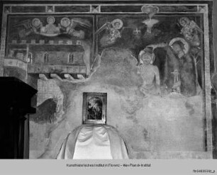 Innendekoration der Kirche San Michele Arcangelo : Heiliger Bischof, Taufe Christi und Martyrium des Johannes des Täufers