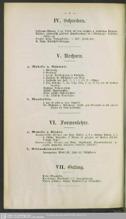 V. Rechnen