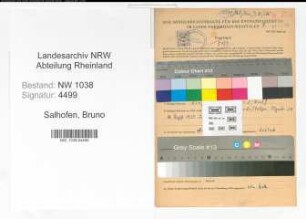 Entnazifizierung Bruno Salhofen , geb. 23.07.1911 (Beamter)