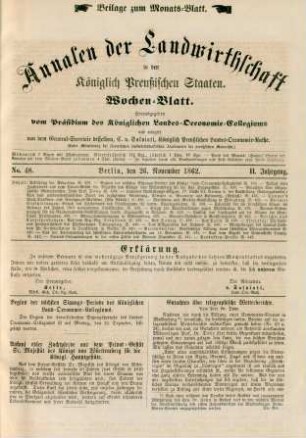 No. 48. Berlin, den 26. November 1862. II. Jahrgang.