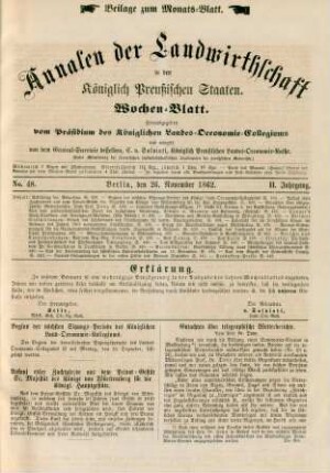 No. 48. Berlin, den 26. November 1862. II. Jahrgang.