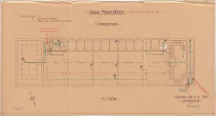 Voit, August von; München; Neue Pinakothek - Grundriss 1. OG