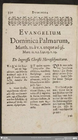 Evangelium Dominica Palmarum