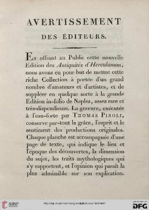 Avertissement des éditeurs