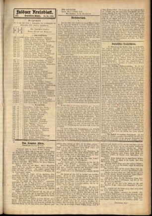 Zweite Ausgabe vom Freitag, den 10. Oktober 1913.