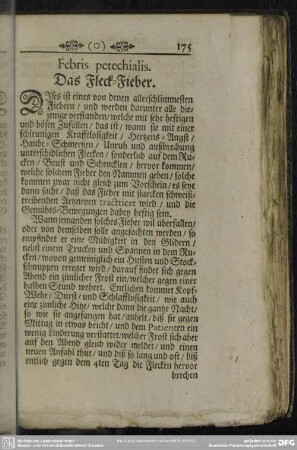 Febris petechialis. Das Fleck-Fieber