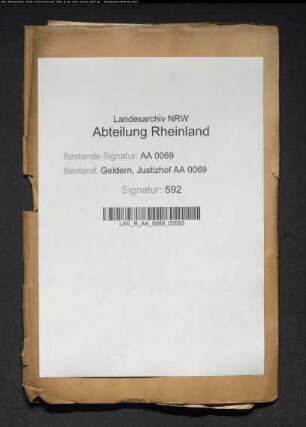 Ursulinen zu Roermond gegen Frau von Wyenhorst ter Donk wegen Kostgeldern für ihre Tochter