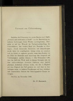 Vorwort zur Uebersetzung.