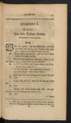 Capitel 1. Von dem Daseyn Gottes.