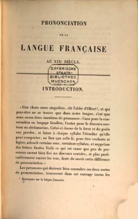 Prononciation de la langue Française au XIXe siècle tant dans le langage soutenu que dans la conversation