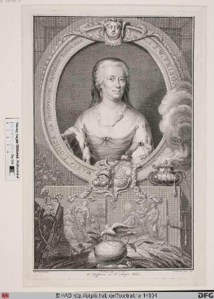 Bildnis Maria Louise, Fürstin von Nassau-Diez, Prinzessin von Oranien, geb. Landgräfin von Hessen-Kassel