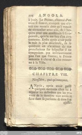 Chapitre VIII. Nécessaire, quoi-qu'ennuyeux.