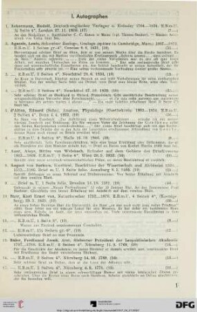 Autographen (Nr. 1-310)