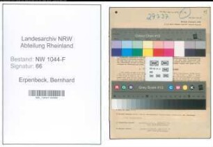 Entnazifizierung Bernhard Erpenbeck , geb. 30.08.1883 (Buerodirektor)