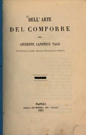 Dell'arte del comporre