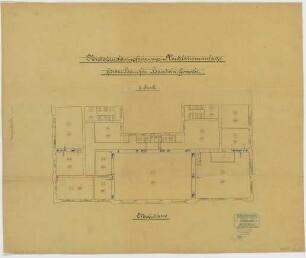 Thiersch, Friedrich von; München; Haus für Handel und Gewerbe - Dampfheizung, Ventilation (Grundriss 2. OG)