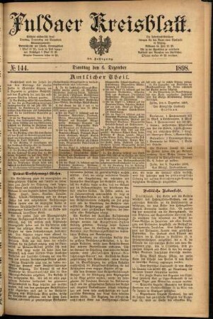 Ausgabe vom Dienstag, den 06. Dezember 1898.
