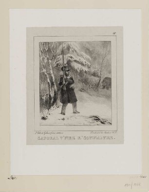 Unteroffizier, Blatt 17 der Folge "Lithographisches Album"