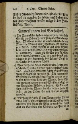 Anmerkungen des Verfassers. - Zusatz des Herausgebers.
