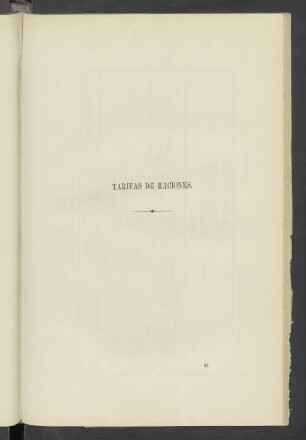 Tarifas De Raciones