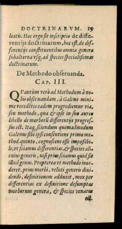 De Methodo observanda. Cap. III.